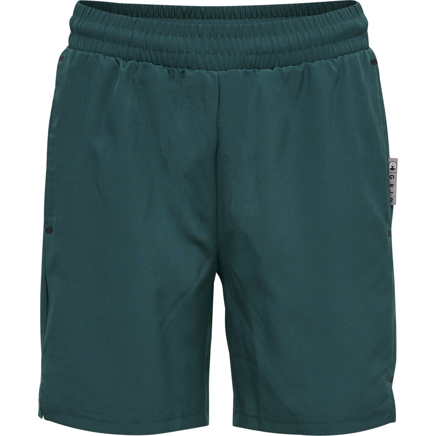 hmlMOVE GRID WOVEN SHORTS KIDS, DEEP TEAL, packshot