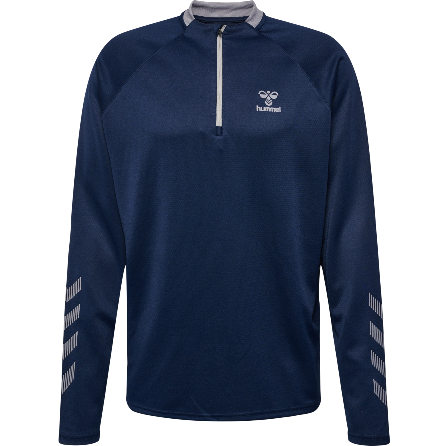 hmlGG12 ACTION HALF ZIP SWEAT, MARINE/ALLOY, packshot