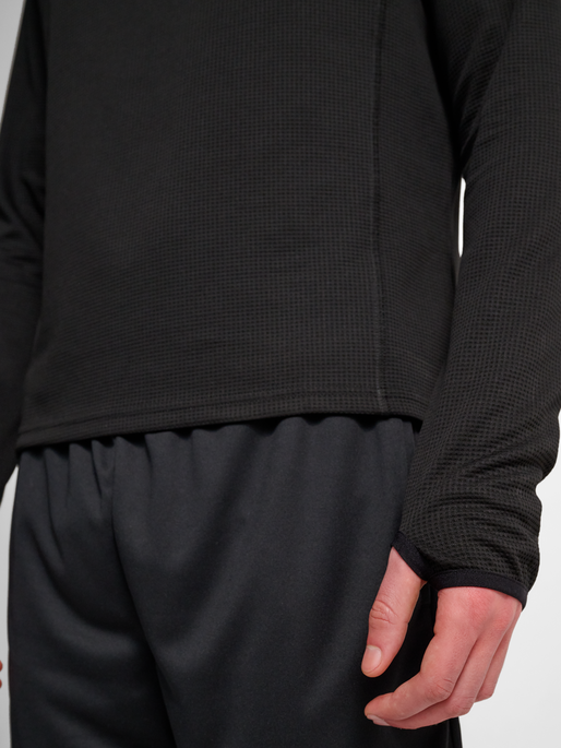 hmlPULSE HALF ZIP MIDLAYER, BLACK, model