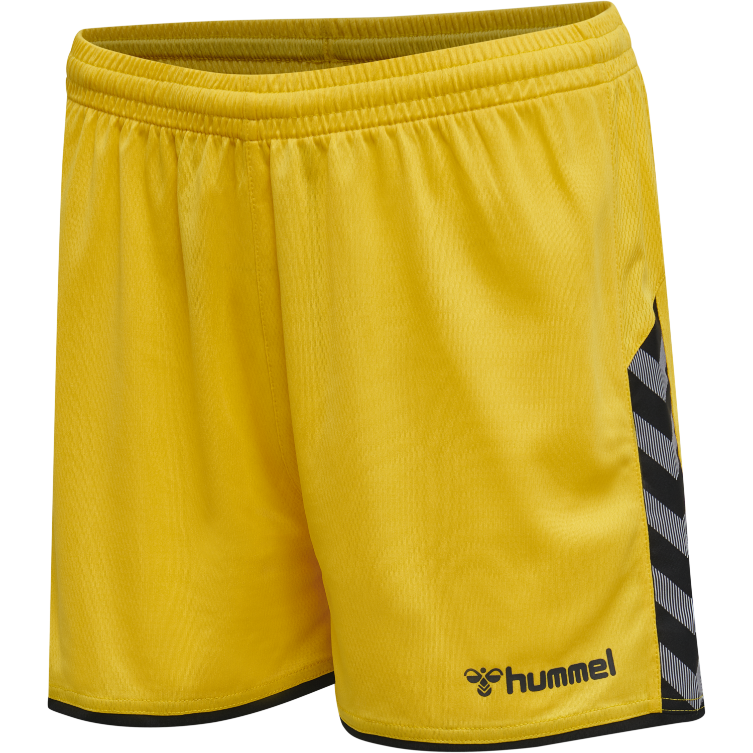 hmlAUTHENTIC POLY SHORTS WOMAN, SPORTS YELLOW/BLACK, packshot