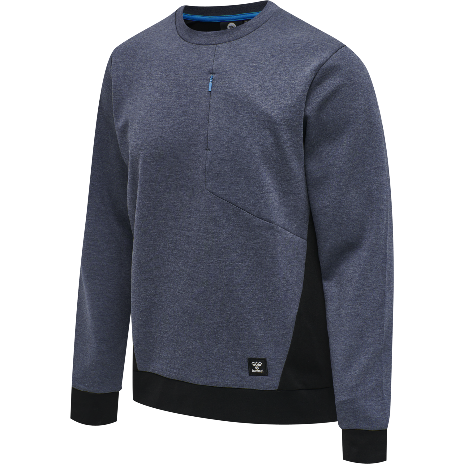 hmlTROPPER SWEATSHIRT, BLACK IRIS MELANGE, packshot