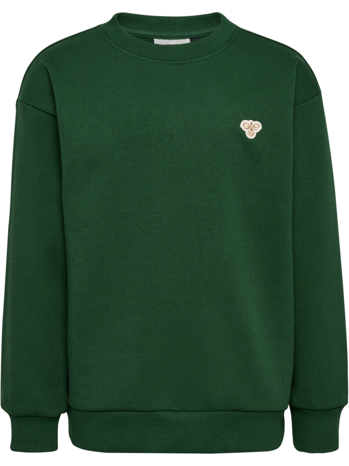 hmlJR LOOSE CREWNECK BEE, DARK GREEN, packshot