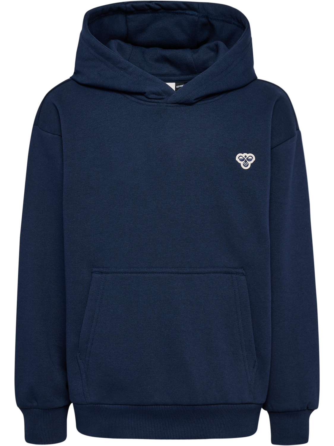 hmlJR LOOSE HOODIE BEE, DRESS BLUES, packshot