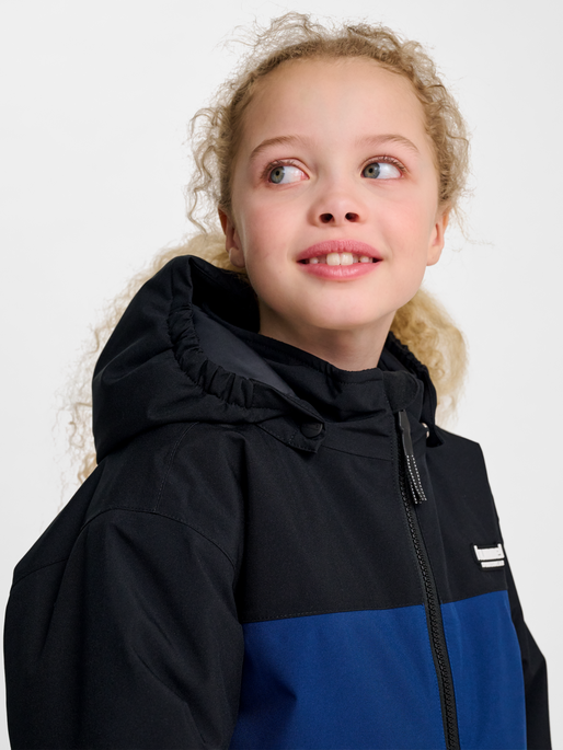 hmlJR BLOCK JACKET WP, ESTATE BLUE, model