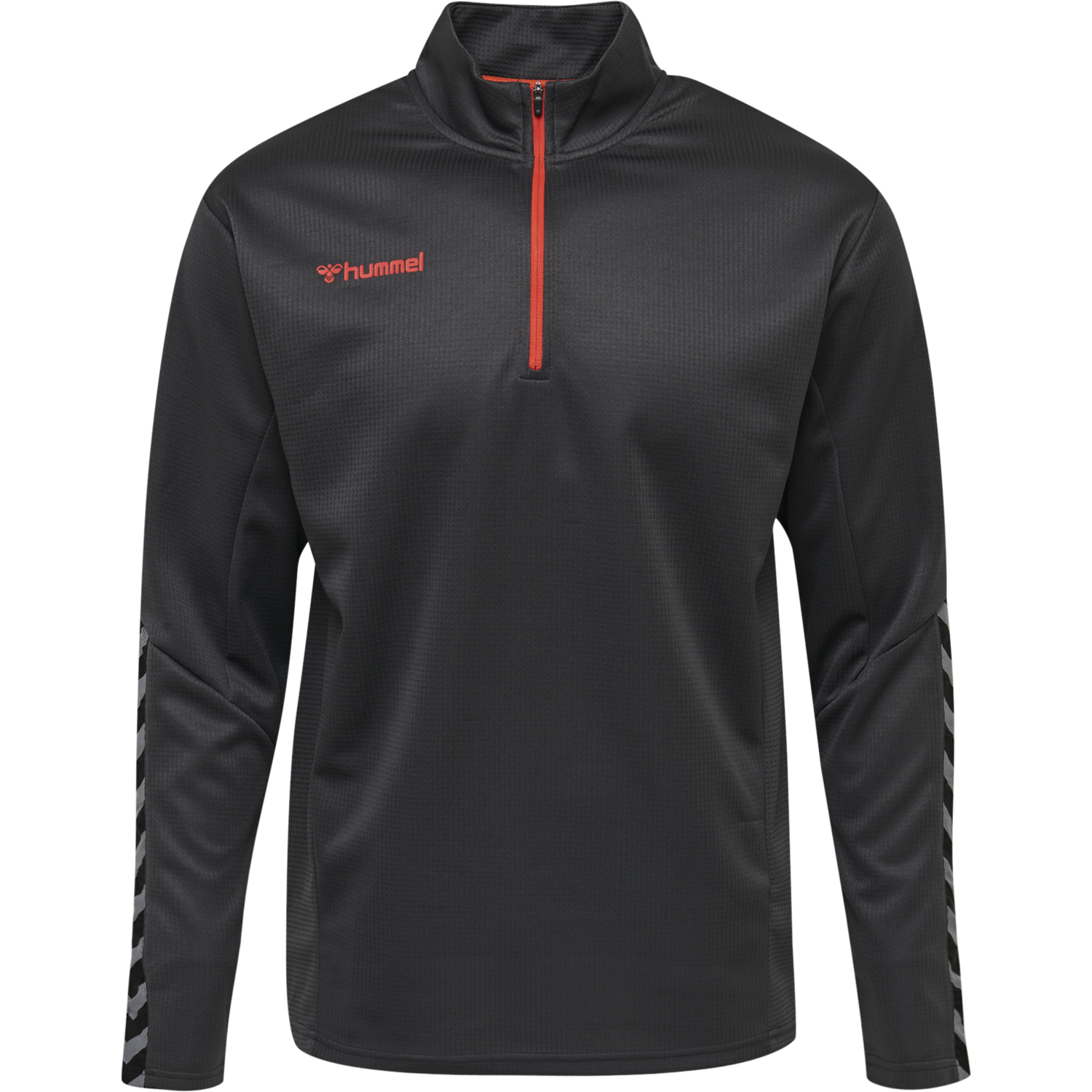 hmlAUTHENTIC HALF ZIP SWEATSHIRT, ASPHALT, packshot
