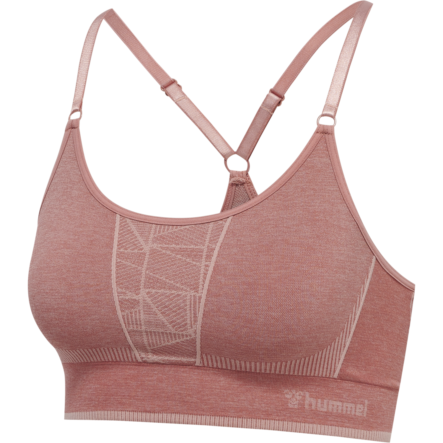 hmlMT ENERGY SEAMLESS SPORTS TOP, WITHERED ROSE/ROSE TAN MELANGE, packshot
