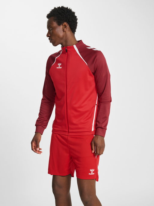 hmlLEAD 2.0 HALF ZIP, TRUE RED/MAROON, model