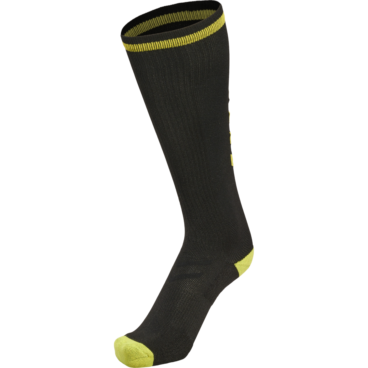 ELITE INDOOR SOCK HIGH, BLACK/BLAZING YELLOW, packshot