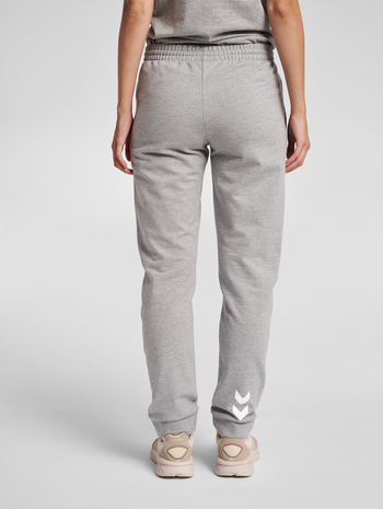 hmlGO COTTON PANT WOMAN, GREY MELANGE, model