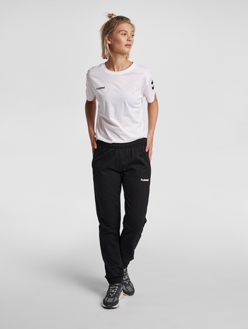 hmlGO COTTON PANT WOMAN, BLACK, model