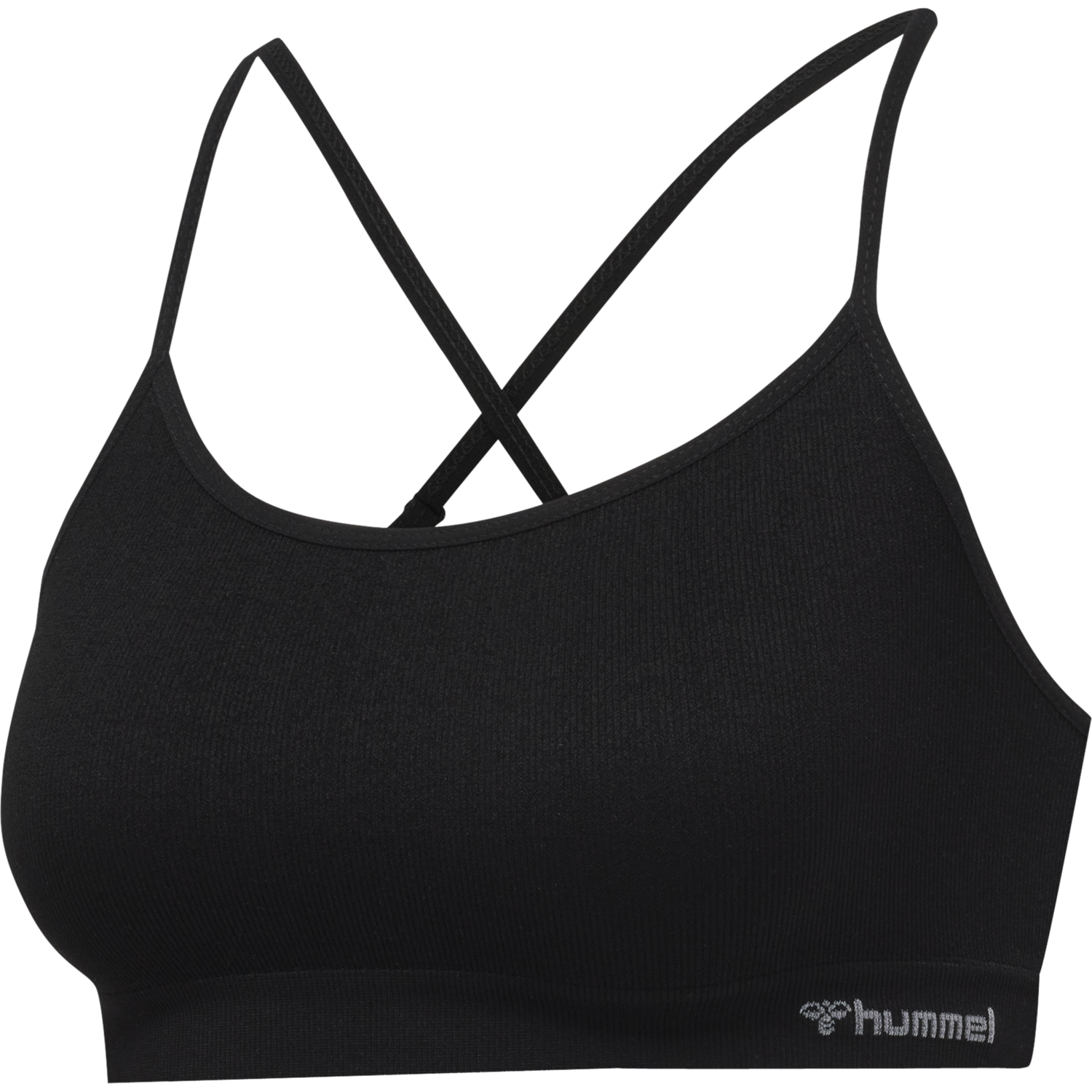 hmlJUNO SEAMLESS BRA, BLACK, packshot