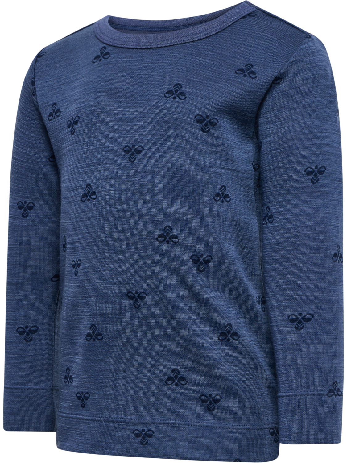 hmlMINI WOOL T-SHIRT L/S, VINTAGE INDIGO, packshot