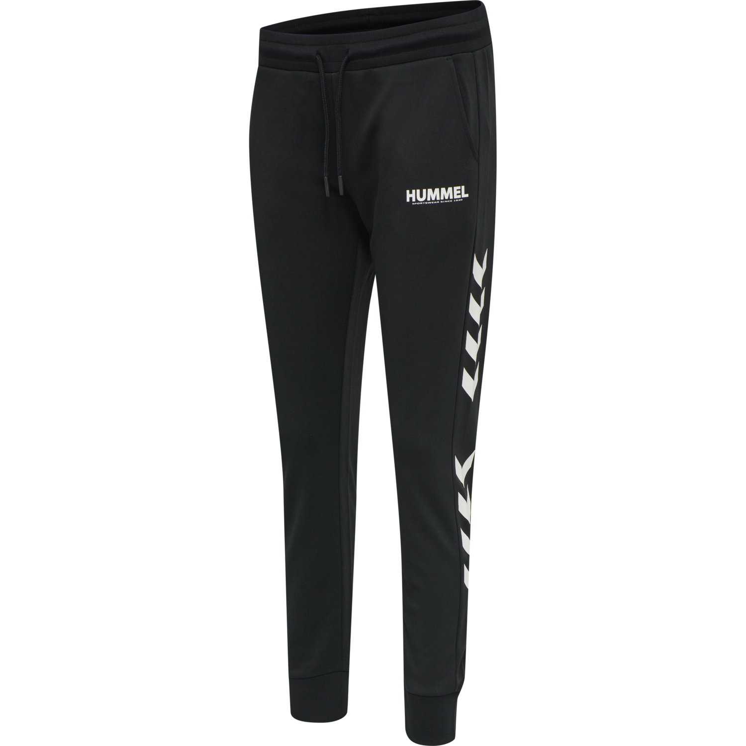 hmlLEGACY POLY WOMAN REGULAR PANTS, BLACK, packshot