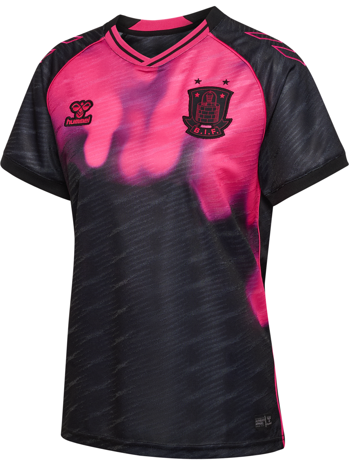 BIF 25/26 WOMEN AWAY JERSEY S/S WO, JET BLACK/BEETROOT, packshot