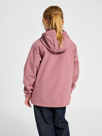 hmlJR LOOSE SOFTSHELL JACKET, WISTFUL MAUVE, model