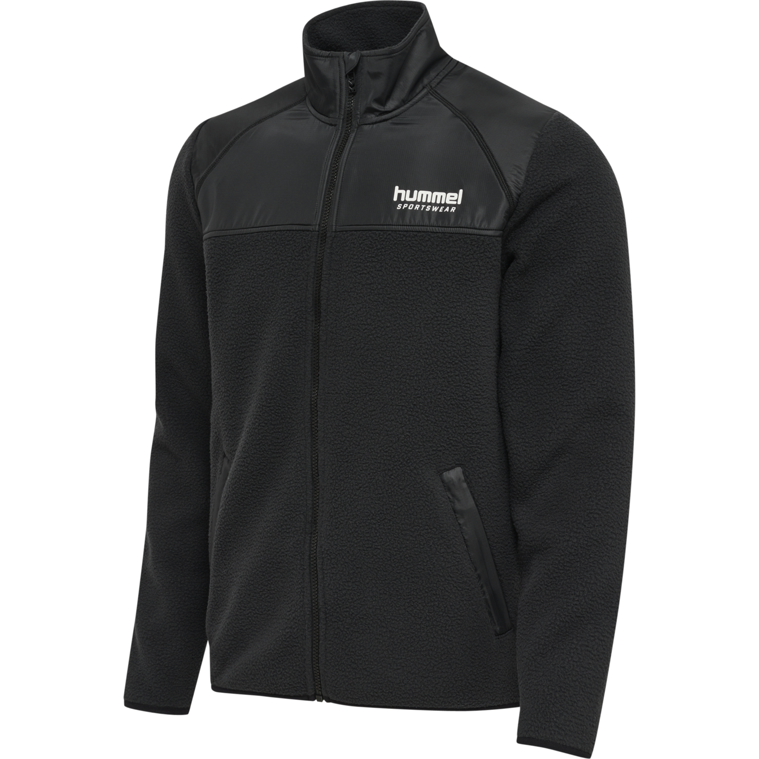 hmlLGC CHARLEY FLEECE JACKET, BLACK, packshot