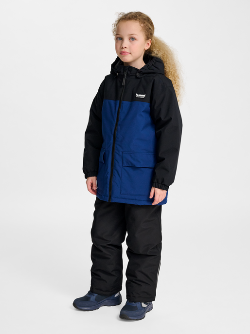 hmlJR BLOCK JACKET WP, ESTATE BLUE, model