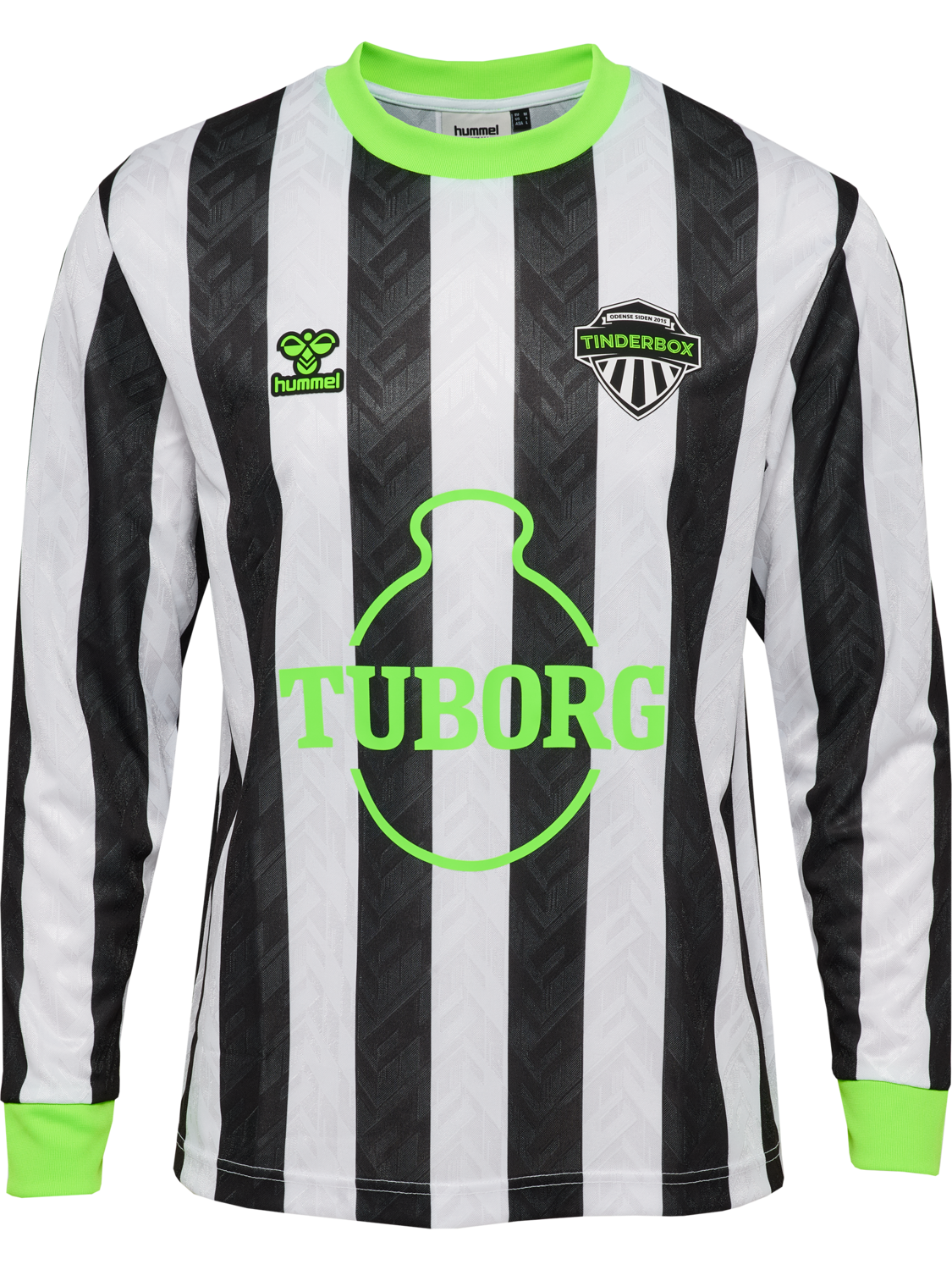 TINDERBOX 25 FOOTBALL JERSEY L/S, BLACK/WHITE, packshot