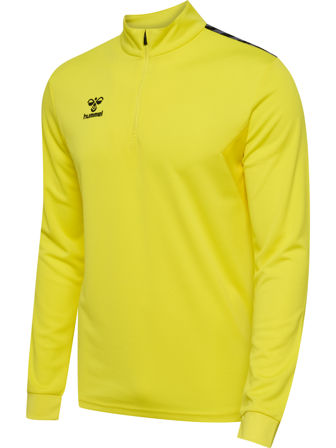 hmlAUTHENTIC HALF ZIP SWEAT, BLAZING YELLOW, packshot