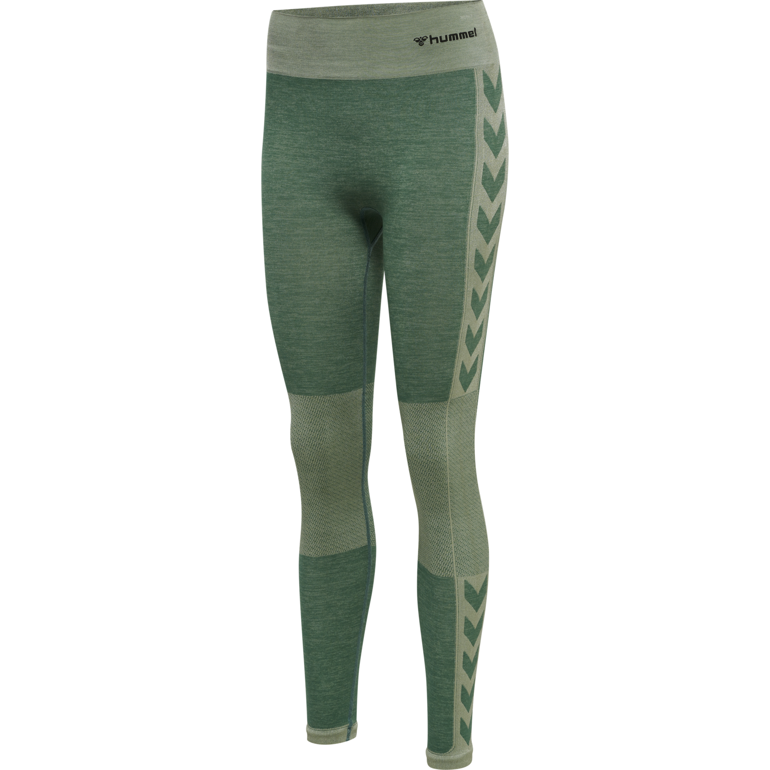 hmlCLEA SEAMLESS MID WAIST TIGHTS, LAUREL WREATH/LILY PAD MELANGE, packshot