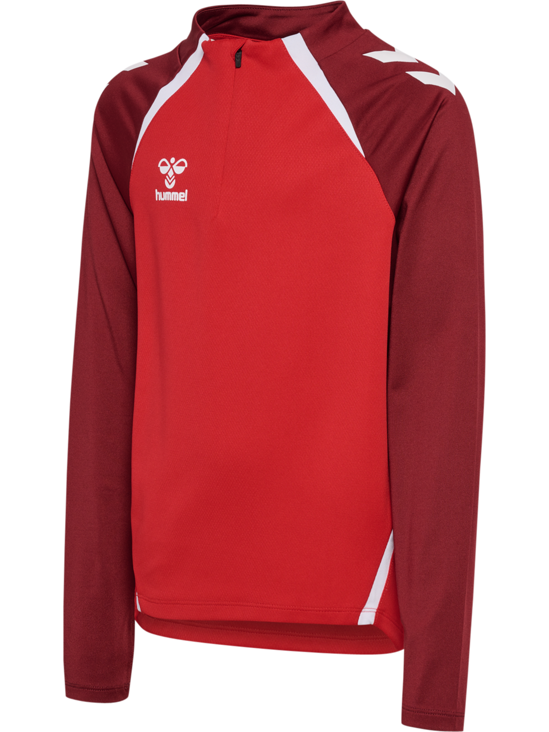 hmlLEAD 2.0 HALF ZIP KIDS, TRUE RED/MAROON, packshot