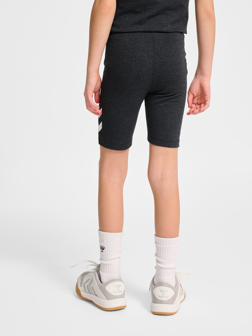 hmlJR LOGO SHORT  TIGHTS, BLACK MELANGE, model