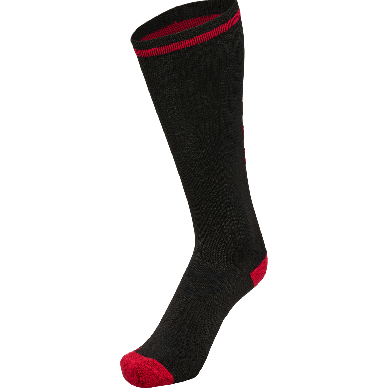 ELITE INDOOR SOCK HIGH, BLACK/RED, packshot