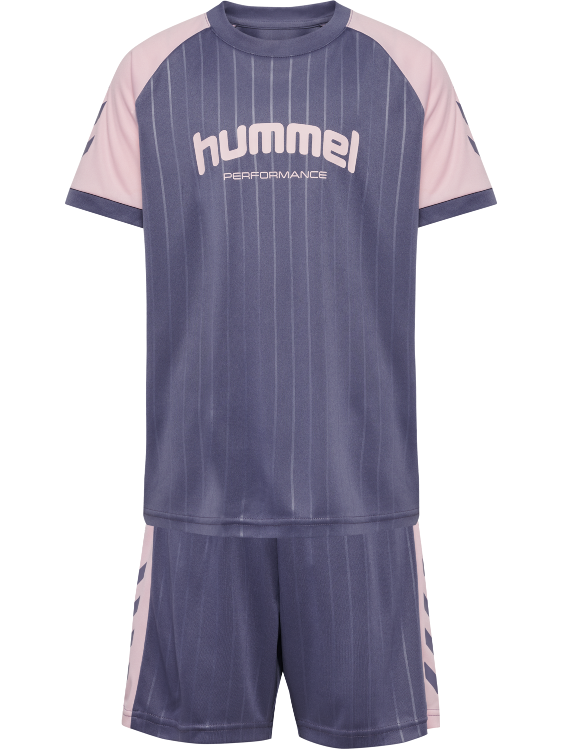 hmlJR GOAL STRIPE SET, HERON, packshot
