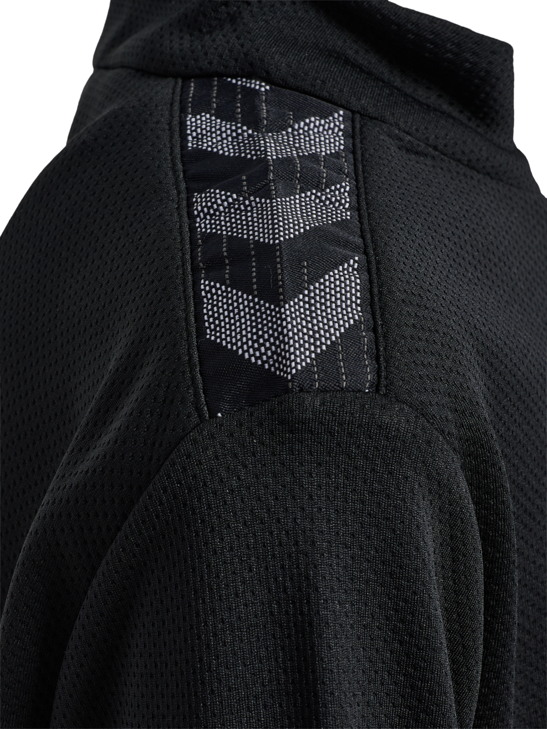 hmlAUTHENTIC HALF ZIP SWEAT KIDS, BLACK, packshot