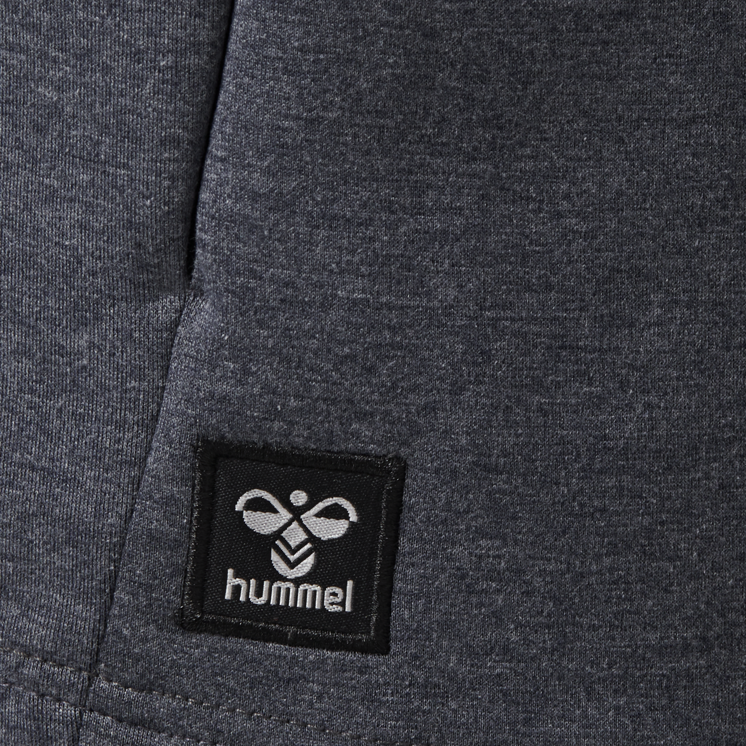 hmlTROPPER ZIP HOODIE, BLACK IRIS MELANGE, packshot