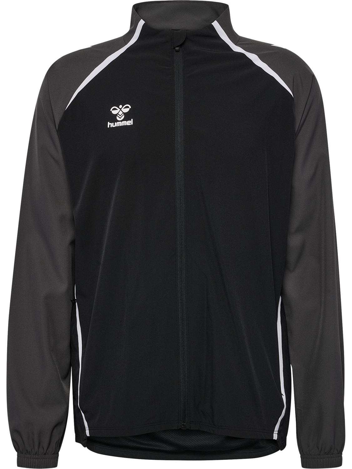 hmlLEAD 2.0 WOVEN JACKET, BLACK/ASPHALT, packshot