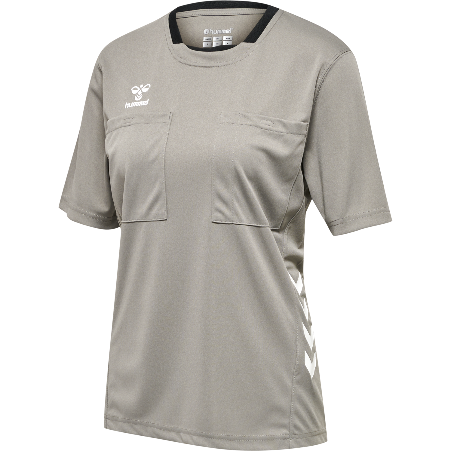 hmlREFEREE CHEVRON WO  JERSEY S/S, STEEPLE GRAY, packshot