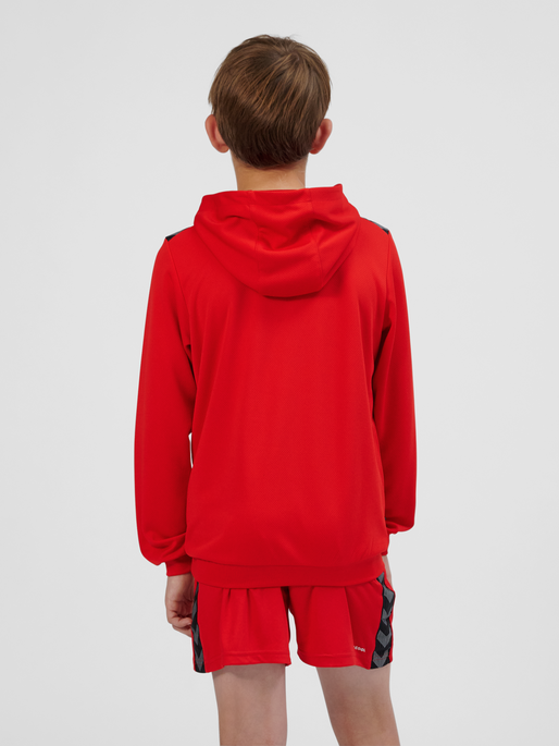 hmlAUTHENTIC PL HOODIE KIDS, TRUE RED, model