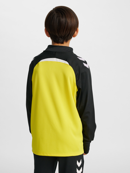 hmlLEAD 2.0 HALF ZIP KIDS, BLAZING YELLOW/BLACK, model