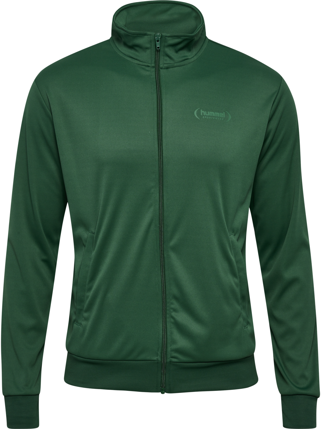 hmlFELIX  POLY TRACKSUIT SET, DARK GREEN, packshot