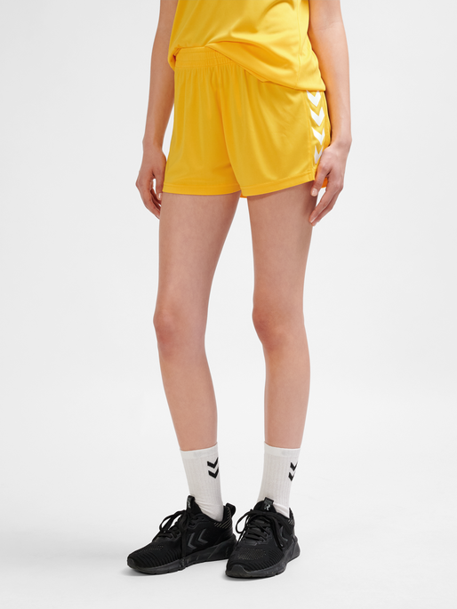 hmlCORE XK POLY SHORTS WOMAN, SPORTS YELLOW, model