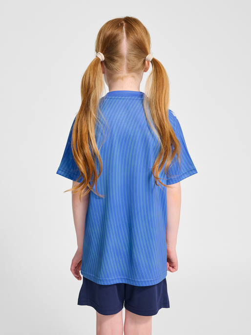 hmlJR GOAL AOP T-SHIRT S/S, LICHEN BLUE, model