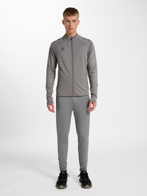 hmlPRO TRAINING ZIP JACKET, STEEL GRAY, model