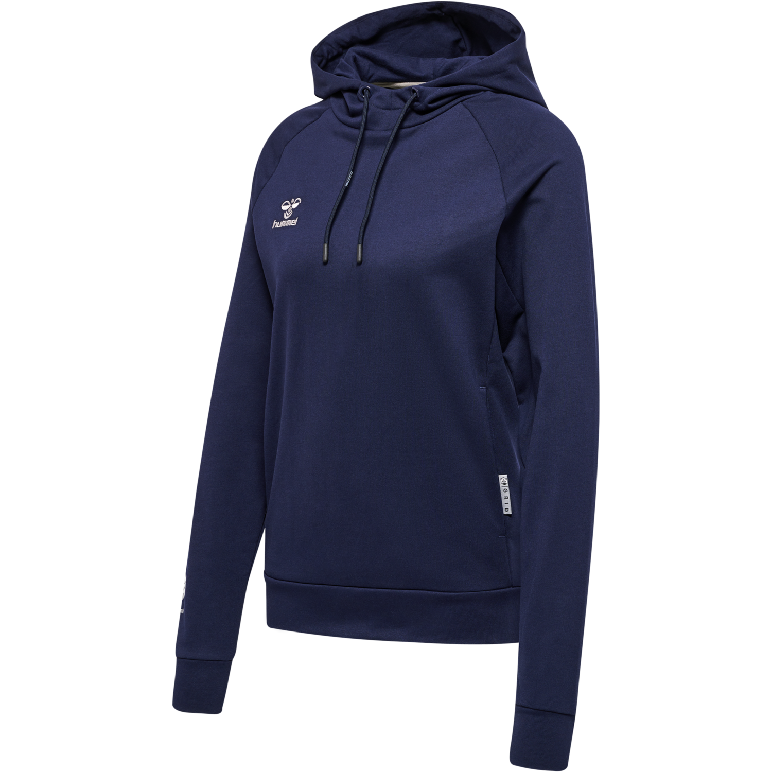 hmlMOVE GRID COTTON HOODIE WOMAN, MARINE, packshot