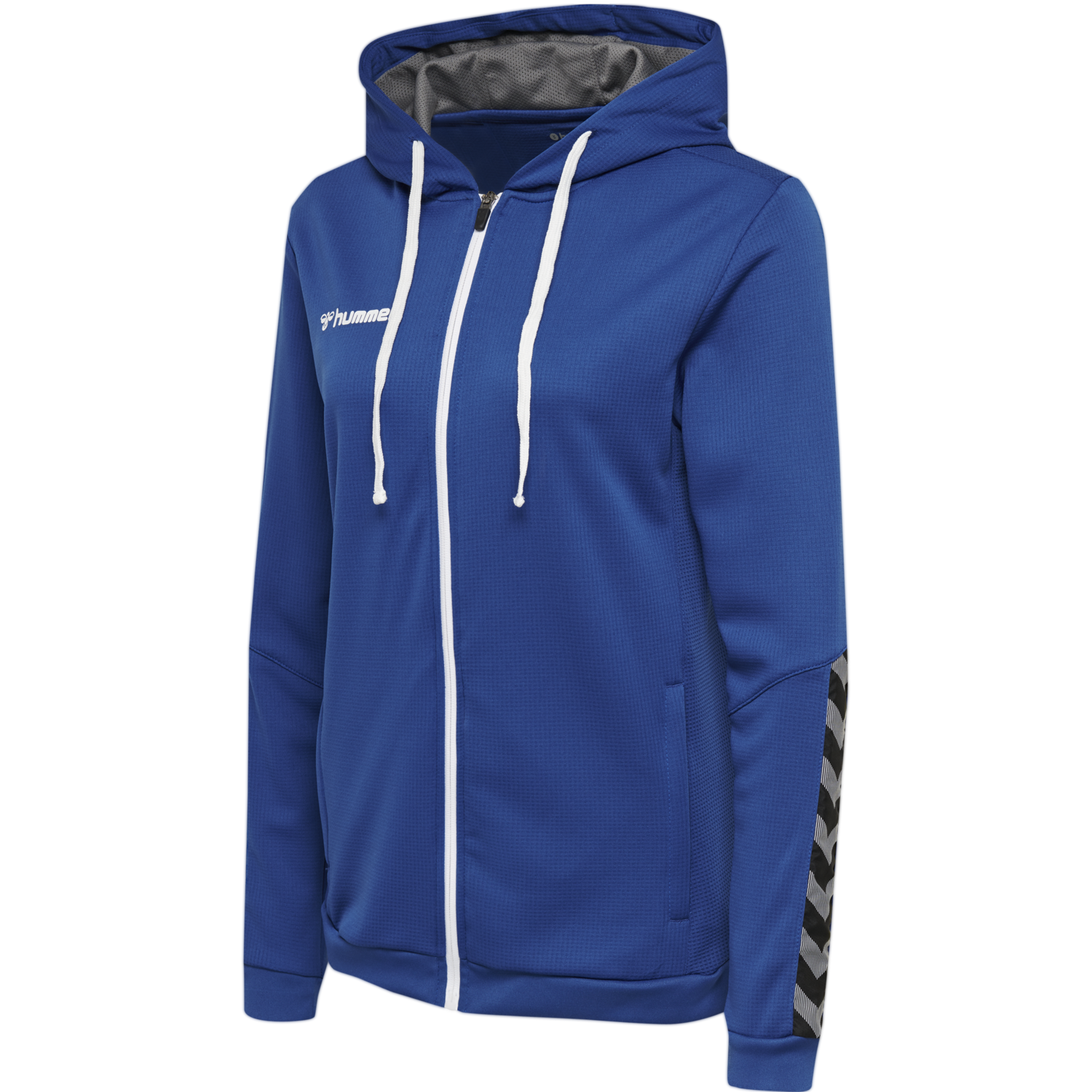 hmlAUTHENTIC POLY ZIP HOODIE WOMAN, TRUE BLUE, packshot