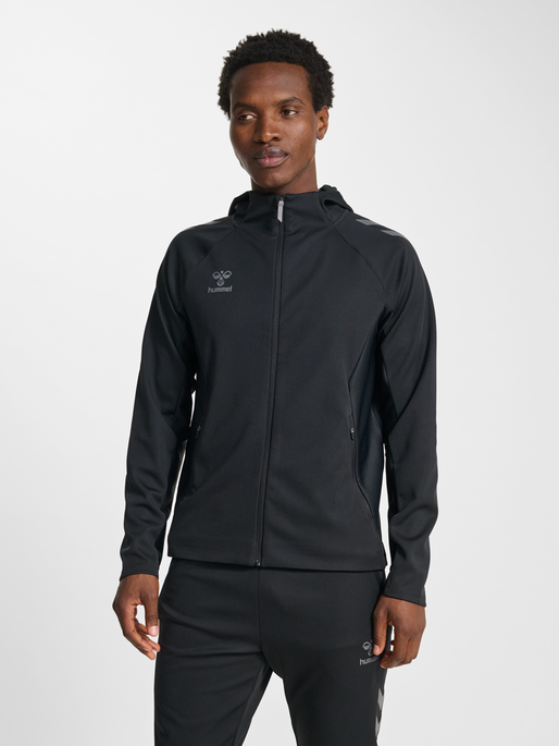 hmlCIMA 2.0 ZIP HOODIE, BLACK, model