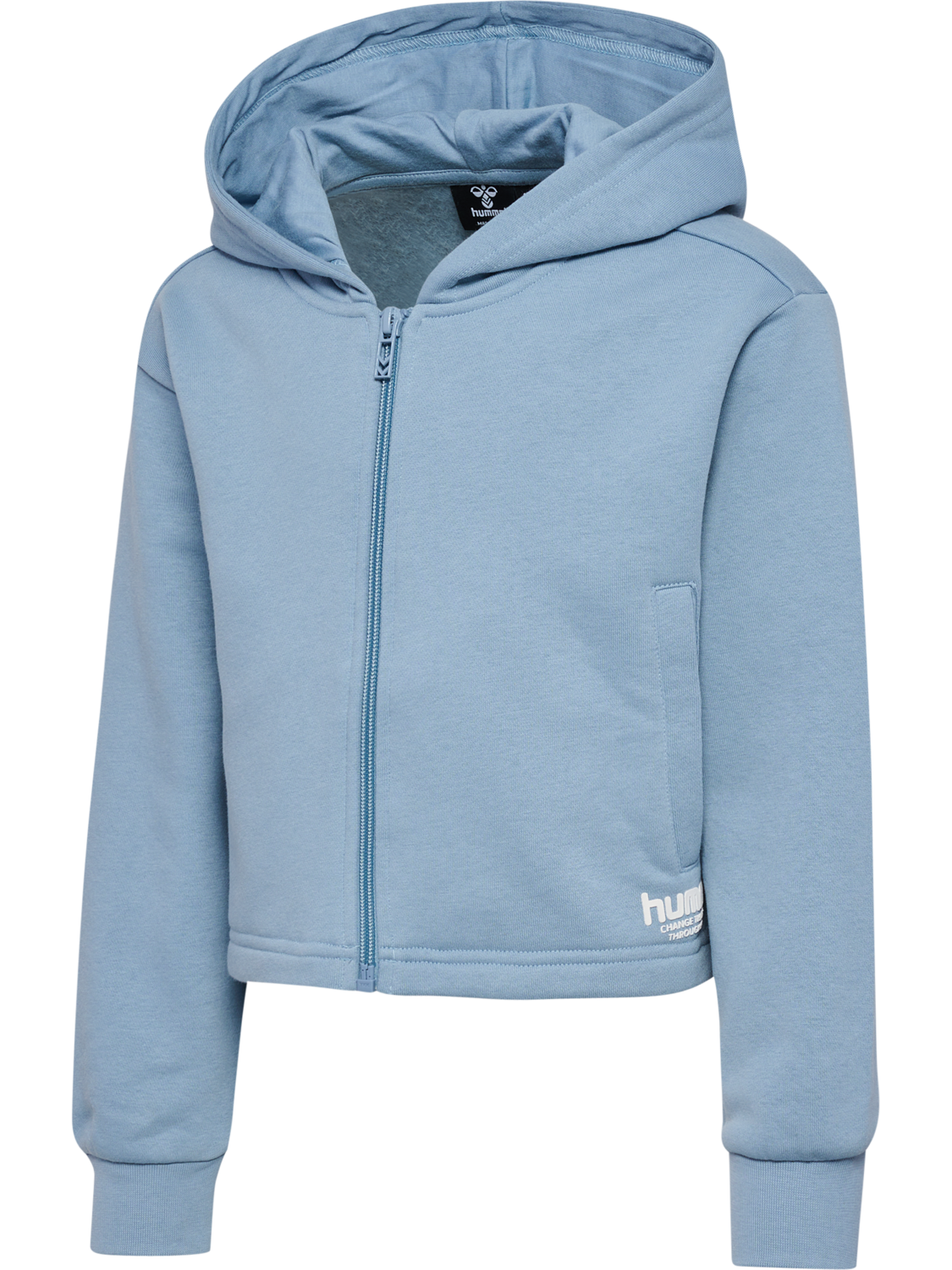hmlZIPPI ZIP HOODIE, ASHLEY BLUE, packshot
