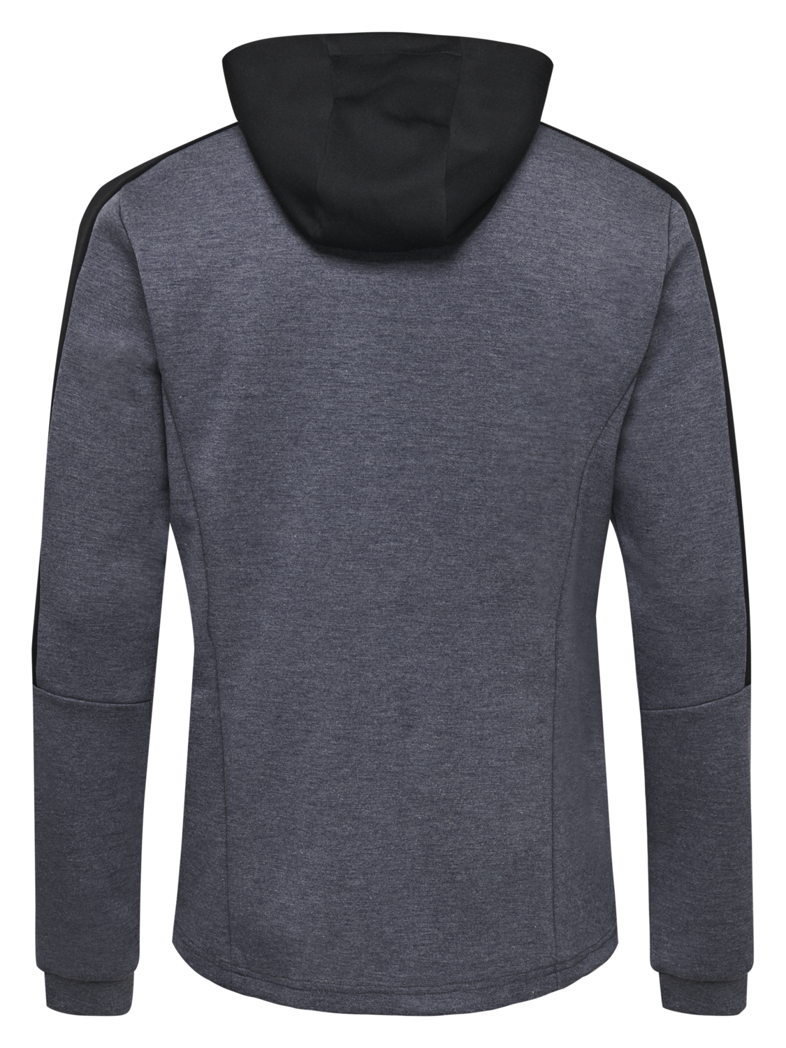 hmlTROPPER ZIP HOODIE, BLACK IRIS MELANGE, packshot