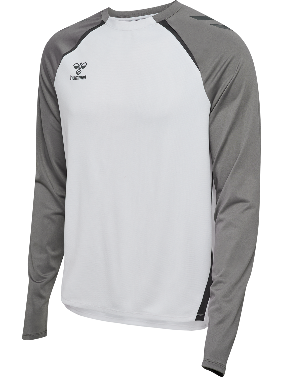 hmlLEAD 2.0 CREW SWEAT, WHITE/STEEL GRAY, packshot
