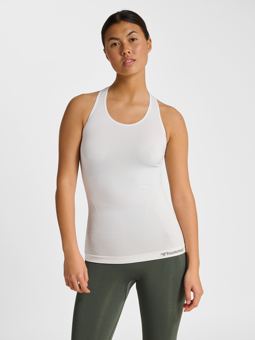 hmlTIF SEAMLESS TOP, WHITE, model