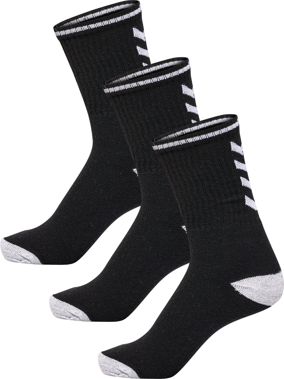 hml3-PACK SINGLE STRIPE CREW SOCK, BLACK, packshot