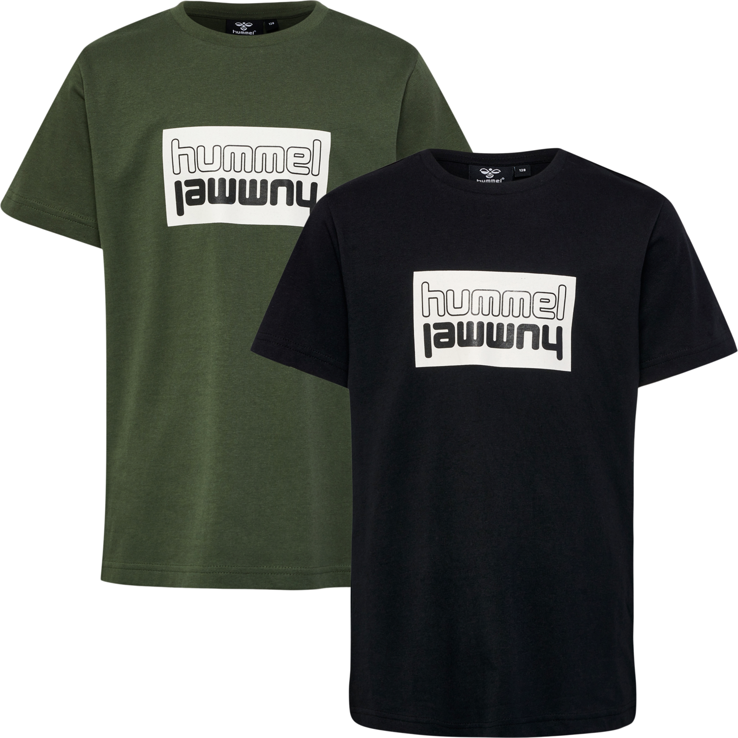 hmlDUO T-SHIRT 2-PACK, BLACK/THYME, packshot