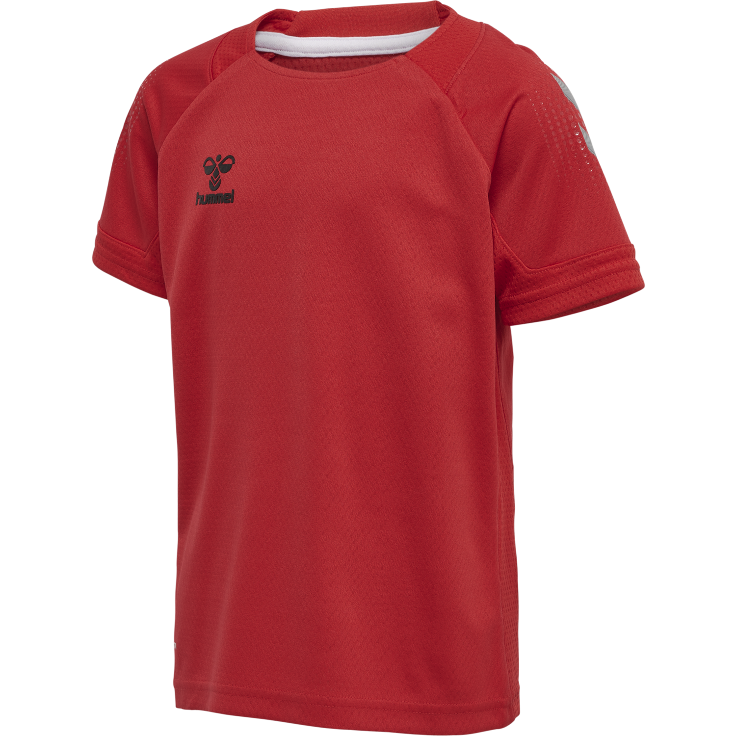 hmlLEAD S/S POLY JERSEY KIDS, TRUE RED, packshot