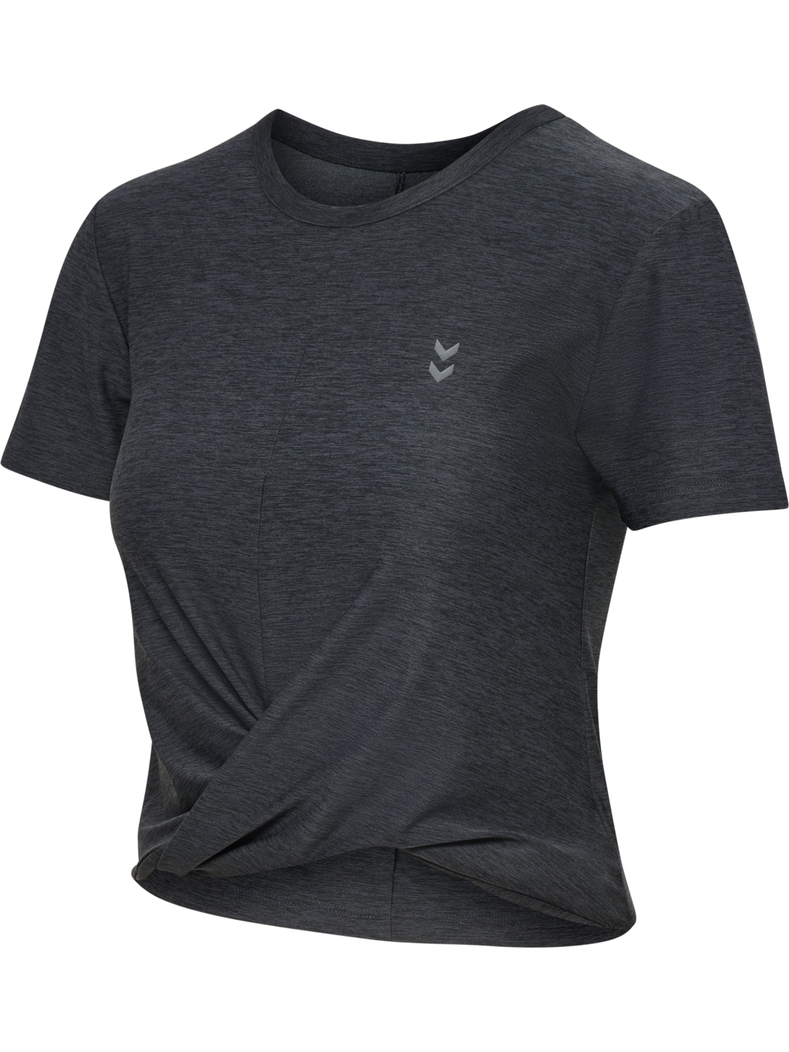 hmlYOGA WRAP W T-SHIRT S/S, EBONY, packshot