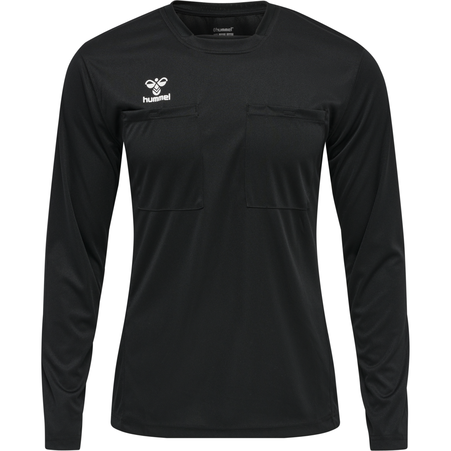 hmlREFEREE CHEVRON JERSEY L/S, BLACK, packshot